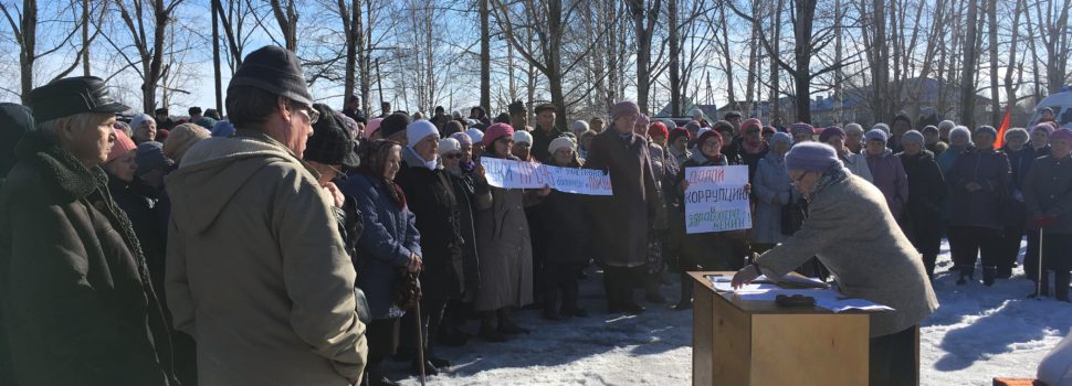 На митинг в Пожве вышли 150 человек