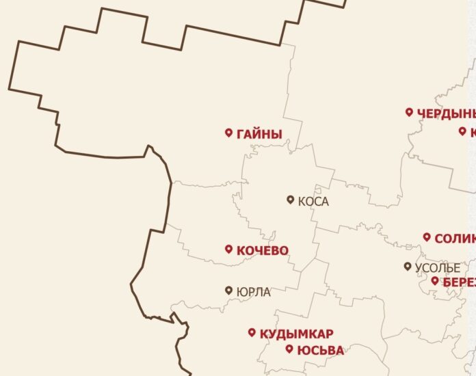 Коми округ на виртуальной карте путешествий