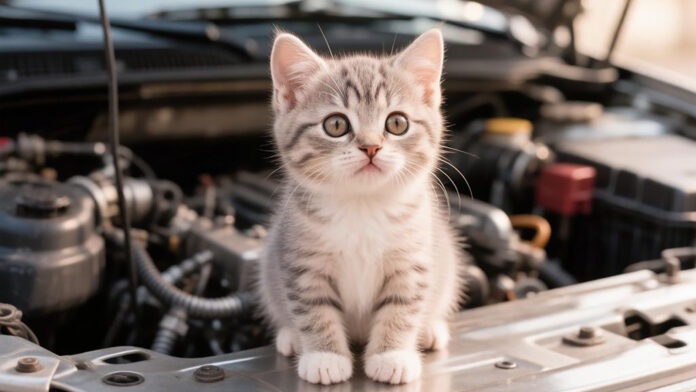 Котик в машине
